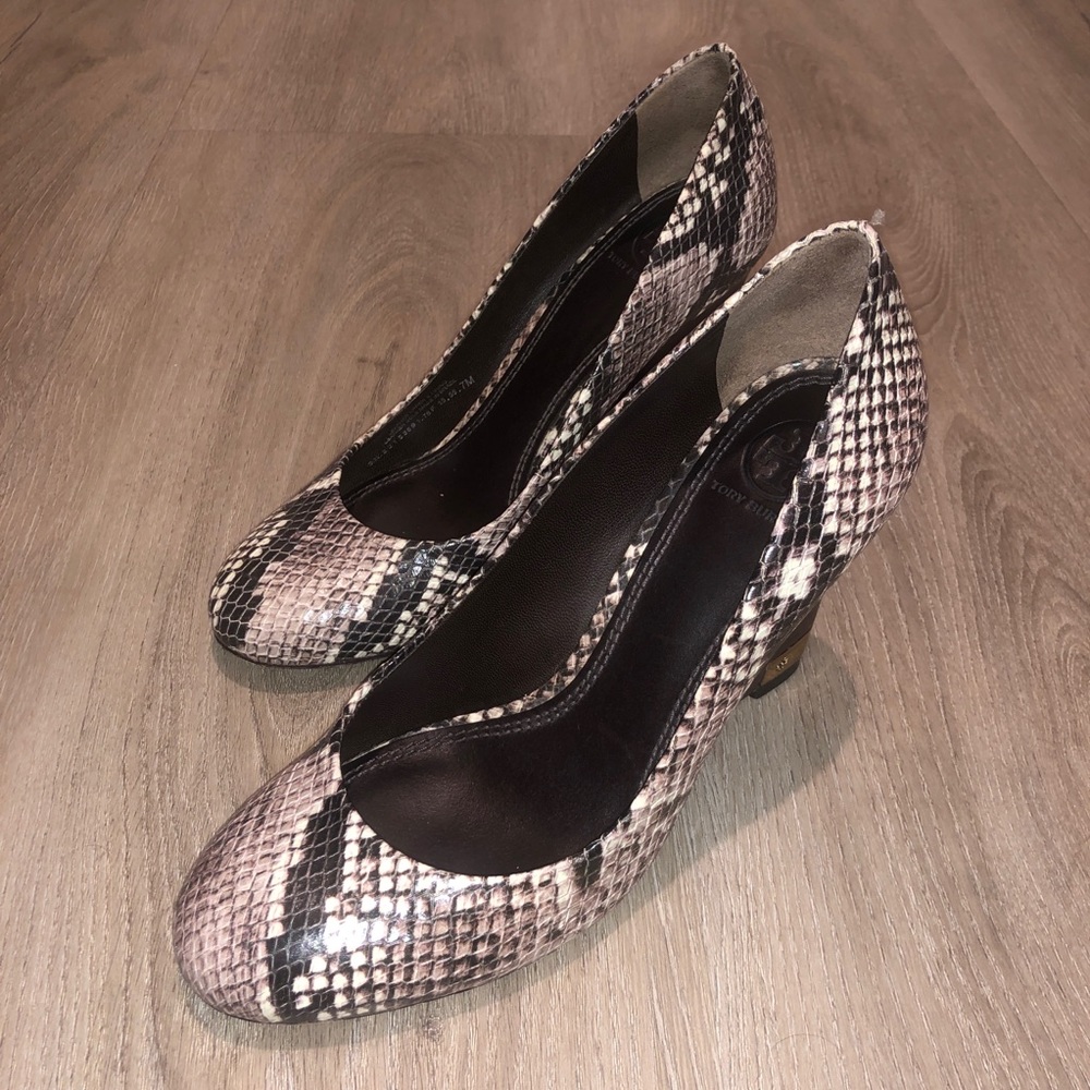 Tory Burch snakeskin wedges